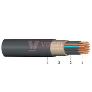 CYKY-J  7 x  1,50 ČE kabel (ZŽ,ost.Č číslované)