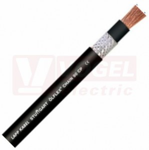 Ölflex CHAIN 90 CP 600/1000V 1x 300 stíněný jednožilový kabel, vysoce flexibilní, do energet.řetězů, černý vnější plášť z PUR, odolný proti oleji a oděru, s certifikací UL/cUL AWM (1026573)