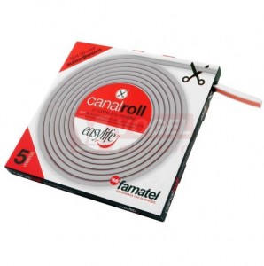 Lišta ohebná CANALROLL EasyLife, pro flexibilní kabel, samolepící, 15x12mm, 5m, bílá (71501A)