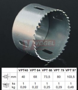 VPT 40_XX fréza děrovací, průměr 40mm (do dutých příček)