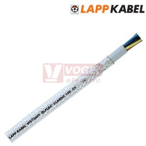 Ölflex Classic 100 CY 300/500V  3G   0,75 kabel flexibilní stíněný PVC, transparentní plášť, barevné žíly se ze/žl (0035005)