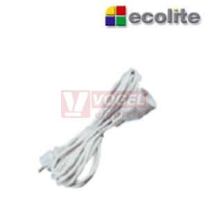 Prodlužovák  1 zás.  3m Ecolite (FX1-3) bílý 250VAC/10A, kabel  PVC 3x1,0mm2