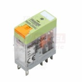 RN09-12DC interface relé do patice 12V DC, 2xCO přepínací kontakt 8A/230VAC/30VDC, s indik.LED, test.tlačítko