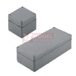 POK  1 skříňka polyesterová 75x80x55mm, IP66, bočnice bez prolisů, víko šedé, RAL7001 (1277200000)