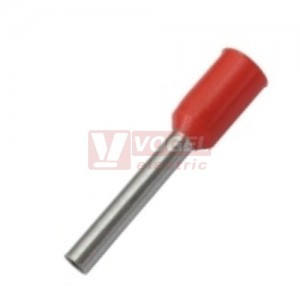 DI 1,0-6 rudá    Dutinka izolovaná rudá, průřez 1,0mm2 / 6mm, balení 100ks