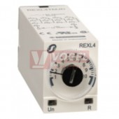 REXL4TMP7 Miniaturní časové relé  do patice RXZE… 4 přepínací kontakty, zpožděné sepnutí, napájení 230VAC