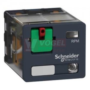 RPM32BD relé paticové výkonové, 3xCO přepínací kontakt, 15 A/24 V DC s LED, test.tlačítko, kontakty AgNi