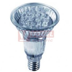 Žárovka LED E14 230VAC 0,8W, 20°, O50,7mm,dél.77mm, bílá LED, reflektorová