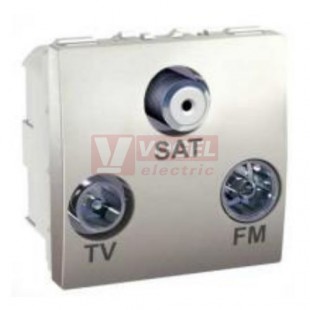 MGU345030 Unica - R/TV/SAT zásuvka s F-konektorem, koncová, Aluminium