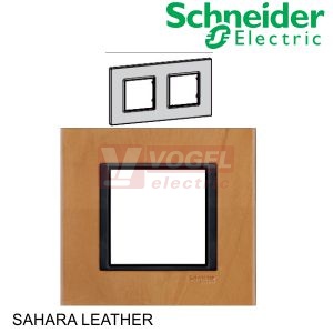 MGU680047P1 Krycí rámeček 2-nás., Sahara leather (UNICA Class)