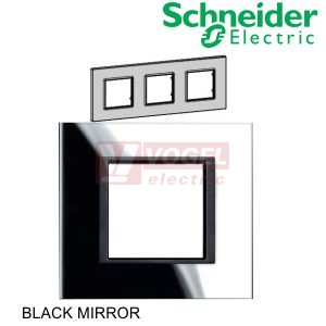 MGU680067C1 Krycí rámeček 3-nás., Black mirror (UNICA Class) - VÝROBA UKONČENA