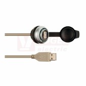 4000-73000-0050000 Hlavice USB 3.0 A/A,  (female/male) s kabelem 0.6 m, do mont.otvoru pr.22,5mm