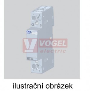 Stykač inst. 20A 0/2  24V AC/DC   RSI-20-02-X024 Instalační stykač Ith 20 A, Uc AC/DC 24 V, 2x rozpínací kontakt (43110)