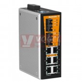 IE-SW-VL08MT-6TX-2ST ethernetový Switch ValueLine, řízený, 6xRJ45, 2xST optický port 10/100MBit/s, 12-45VDC, IP30, š 53,6mm, -40..+75°C (1240990000)