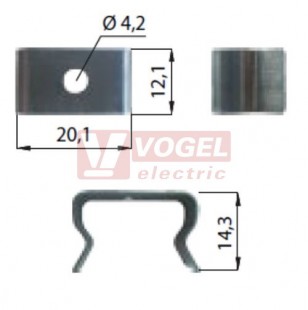 LEDbar - kovová upevňovací spona pro rigidní pásky (113.011.10.0)