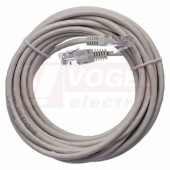 UTP CAT5E 5M patch kabel, plášť PVC šedý, délka 5M, licna (lanko), izolace vodičů  HDPE, 1000 Base-T (Gigabit Ethernet) (S9125)