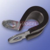 OFX-12-30-R-W1 fixační příchytka OYSTER FIX, š.12mm, s gumovou vložkou EDPM, O 30 mm, otvor pro šroub: O 5,3 mm, -40° až 120°C, žárově zinkovaná ocel