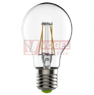 Žárovka LED E27 230VAC   4W   (jako 40W) klasik 360°, 2700K,  440 lumen, provedení filament (321.063.94.0)