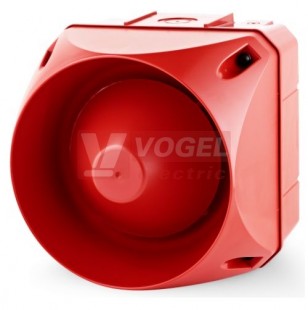 ASX - Multitonóvá alarmní houkačka, velikost 4, 64 tónů, červená, 230/240 VAC, 127dB (874460313)