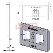 KEL-QTA 10/2 - DP6 B průchodková deska do výřezu 65x36mm,  tl.plechu 2,8-4mm (43659)
