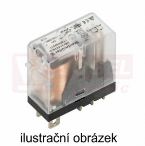 DRI314024 relé paticové 24V DC, 1 přepínací kontakt, 10A/250V AgSnO, LED indikace NE, test. tlač. NE, ochraná dioda NE, š=13mm (7760056297)