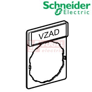 ZBY2T06  Nosič štítků 30x40mm se štítkem 8x27mm, popis "VZAD" (VÝROBA UKONČENA)