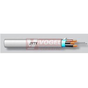 JYTY-O  4x1 kabel ovládací s pevným jádrem, PVC šedý (M,H,Č,Š) (stíněný Al fólie)