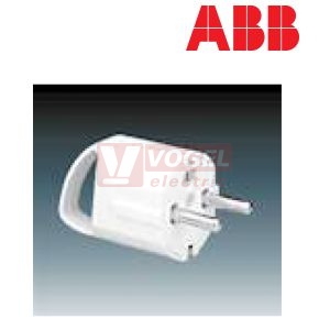 5537-206 B Vidlice sdružená s ouškem a postranním vývodem, 16A/250VAC, bílá, max 1,5mm2 (RAL 9003)