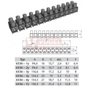 6336-30 svorkovnice přístrojová 12x4mm2/400V, IP20, BÍ lámací (PS4)