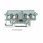 280-623/281-410 svorka pro moduly, s diodou 1N4007, anoda vlevo, na DIN lištu 35x15 a35x7,5, cage Clamp, šedá  WAGO