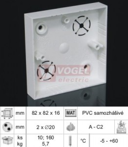 LK 80R/1_HB krabice lištová š/v/hl 81x81x16mm, bílá (Classic, Swing), PVC