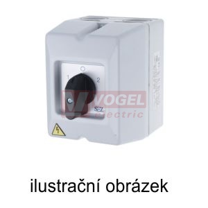 S10JP9551 A6 spínač vačkový 3P/10A/400V, přepínač hvězda-trojúhelník, v krytu IP54, 2x vývodka