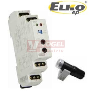 SOU-1 230V spínač soumrakový 230VAC, prodleva 0-2min, rozsahy 1-100/100-50000Lx, přep.kontakt + ext.čidlo