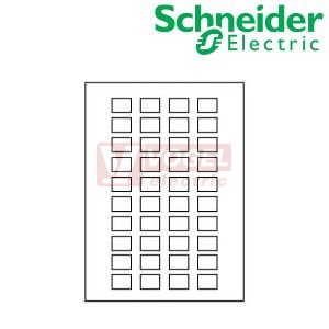 ZBY5100  (nedělitelná sada 10ks) archy štítků 40ks samolepící 18x27mm, pro ZBZ33 a ZBZ35, 80ks ochranné krycí štítky