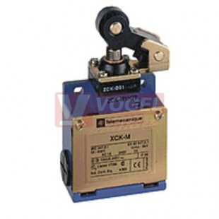 XCKM521 Polohový spínač Universal Classic, kovový, čep a páka s termoplast. kladkou, 1Z+1V, závisle spínající, vypnutí před zapnutím, 3 kabel.vstupy PG11, IP66