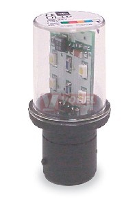 Žárovka LED Ba15d  230V AC DL1BDM4 rudá (6+6 SMD LED)