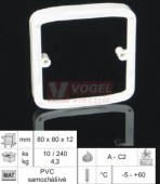 NRT_HB nástavný rámeček pro krabice LK80x16 T, LK 80x28 T, š/v/hl 80x80x12mm, (Tango), PVC