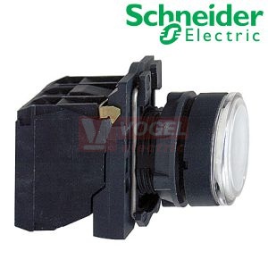 XB5AW31G5 Ovládač stiskací prosvětlený, lícující, 1 Z + 1 V, 110..120V - bílý