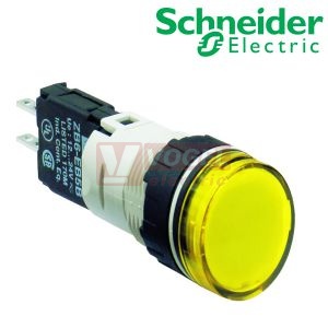 XB6AV5BB Signálka ŽL 12-24VAC/DC, kruhová, do otvoru 16mm, připojení faston 2,8x0,5mm