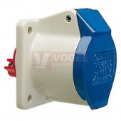 Zásuvka vestavná 4P  16A 400V IP44 6h (Walther 410406) přímá, šroubové svorky