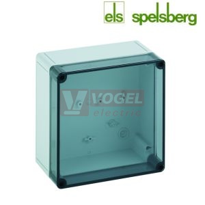 PS 1818-11-to Plastová krabice TK 182x180x111mm, víko průh.PC, bez předlisů, IP66, RAL7035, polystyrol