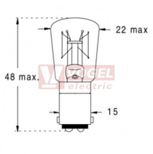 Žárovka Ba15d   24V/  7W 22x48mm Orbitec B5224