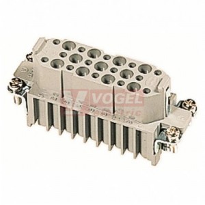 09210253101 Han 25D konektor 25pin, Z, 10A/250V, vel.16A, čísl. 1-25, Crimp., 0,14-2,5mm2 (krimp. Kontakty obj. zvlášť)