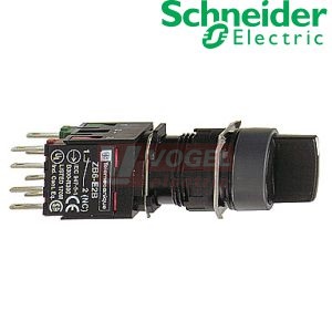 XB6AD235B Kompletní ovládač otočný I-O-II, 3 polohy, 1 Z + 1 V - černá