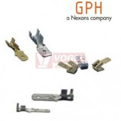 PKS 2,5-M 608    Kolík plochý neiz., mosazná,    1,5-2,5mm2, 6,3x0,8mm (provedení s jazýčkem)
