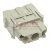09140033101 Han Modul C, konektor, 3pin, 40A/690V, Z, 1,5-6mm2, krimpovací, polykarbonát, RAL7032