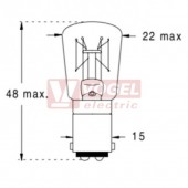 Žárovka Ba15d   24V/ 15W 22x48mm Orbitec B5227