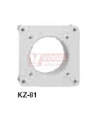 KZ81 Vario dveřní spojovací destička bez blokování dveří pro V3-V6, uchycení pomocí 4 šroubků, rozměr destičky 90x90mm