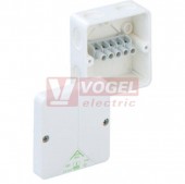 ABOX 025-2,5 Rozbočovací krabice, bílá, svorka 5P 2,5/4mm2, 80x80x52mm, IP65 (80210701)