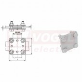SR 2b   svorka pro zemnící pásku, 55x55mm, souběžné a křížové spojení, 4x šroub M8  Fe/Zn (V110)